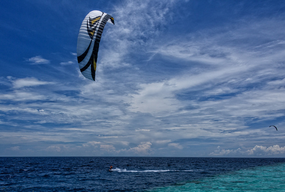 Kiting at Wakatobi Resort