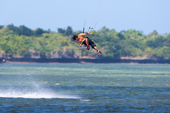 Pro kiter Tom Court at Wakatobi