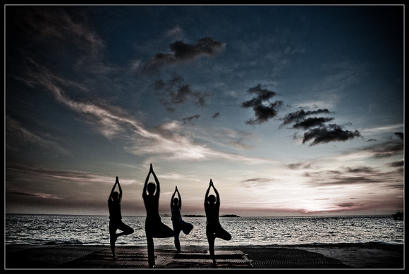 Yoga on the beach at Wakatobi