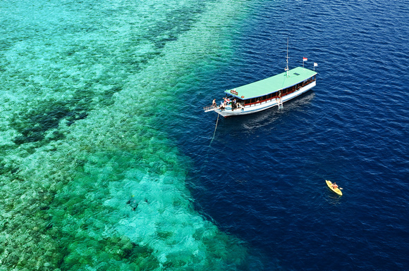 Wakatobi Dive Boat on house reef