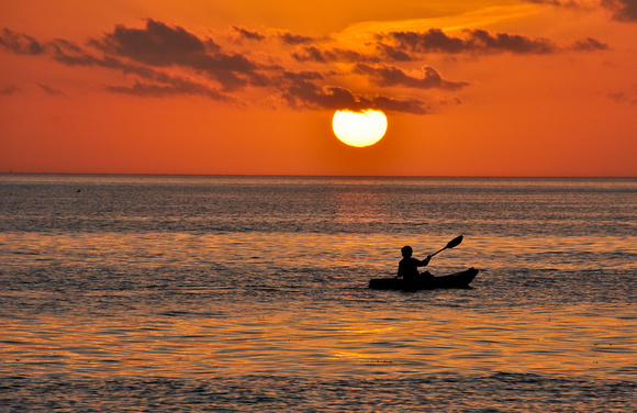Kayaking in the Sunset